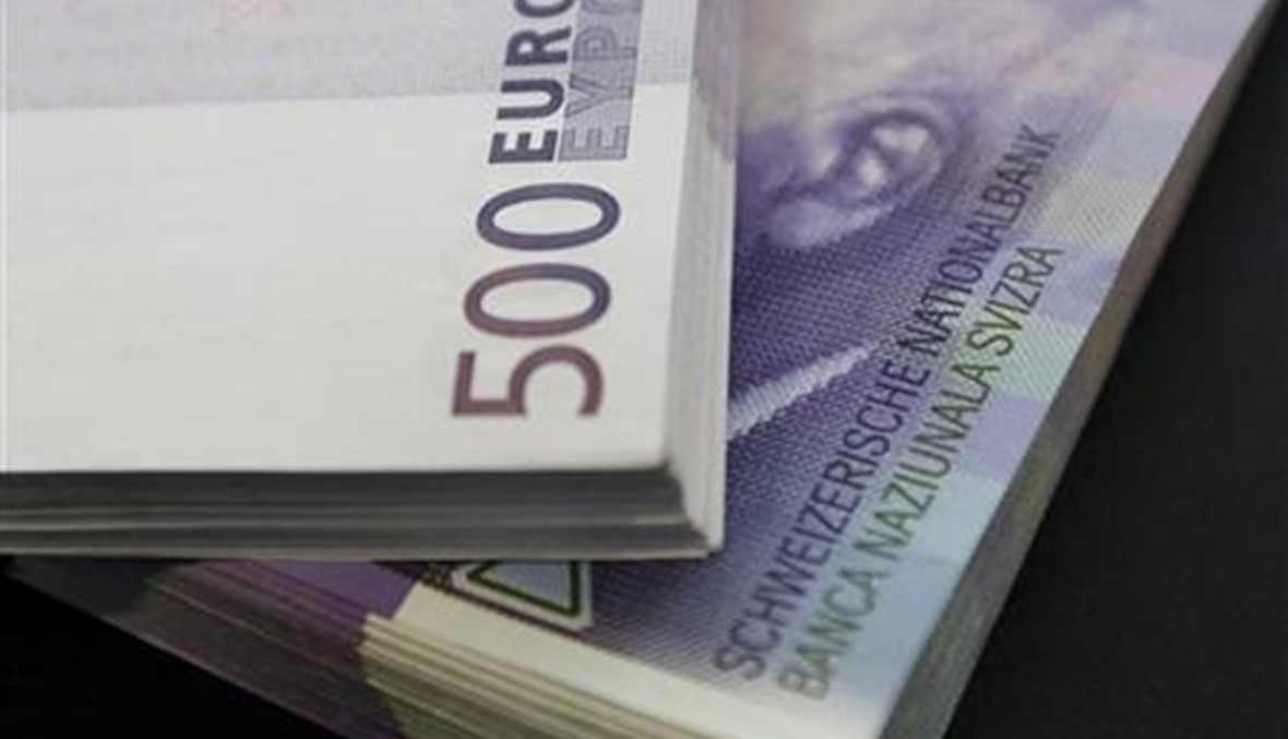 الفرنك السويسري يتراجع الى أدنى مستوياته مقابل الأورو والدولار