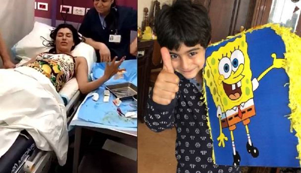 قبل عيد ابنها كارل... نادين الراسي دخلت المستشفى (فيديو)