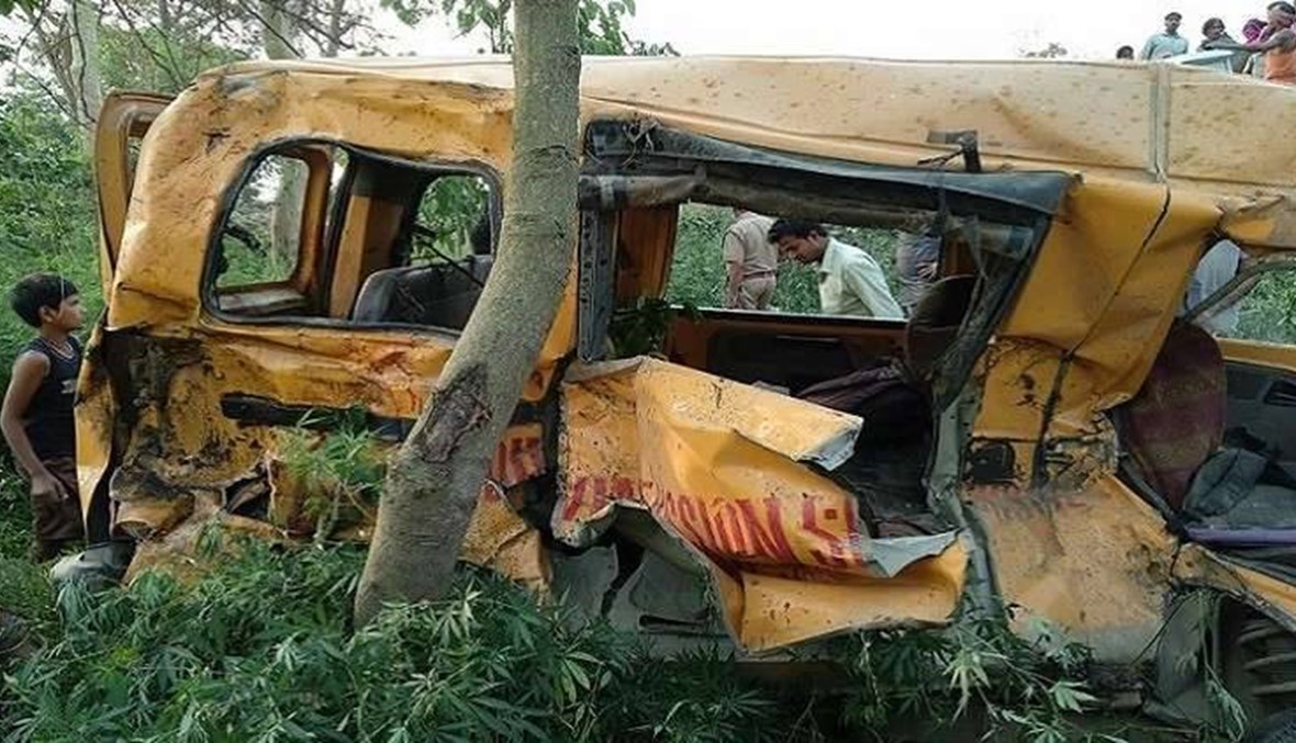 مقتل 13 طفلاً بحادث حافلة مدرسية في الهند