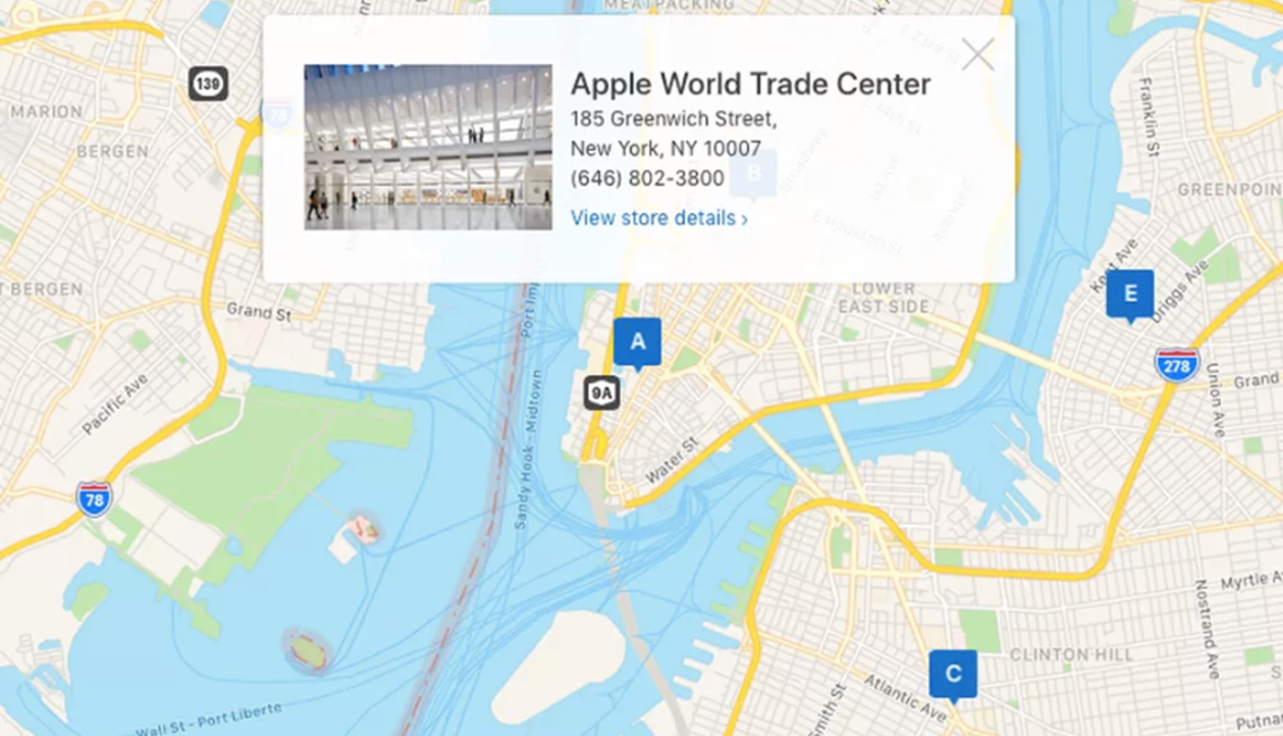 أبل تدمج تطبيق الخرائط مع مواقع الويب