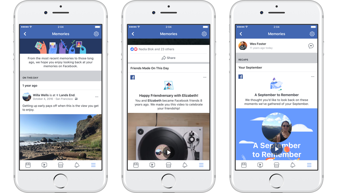 "فايسبوك" يطرح قسماً جديداً للذكريات في الموقع والتطبيق