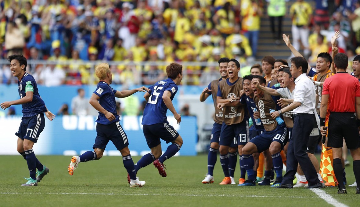 بالصور: اليابان تهزم كولومبيا... أول طرد في مونديال 2018