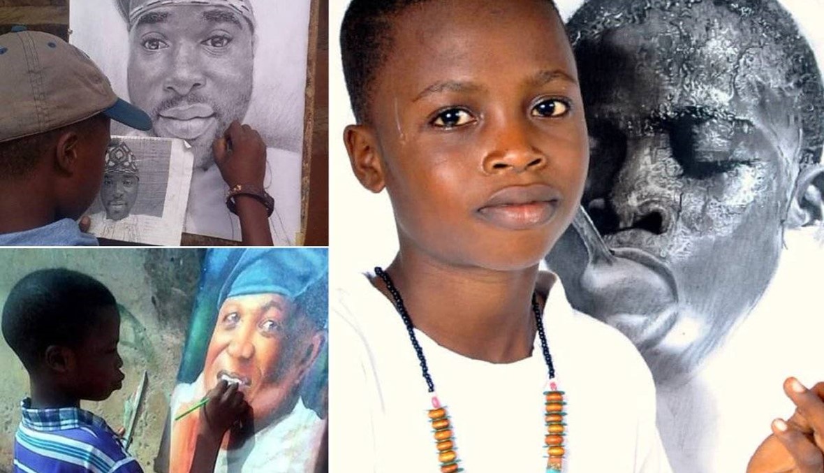 كريم واريس أولاميليكان فنان نيجيري صغير