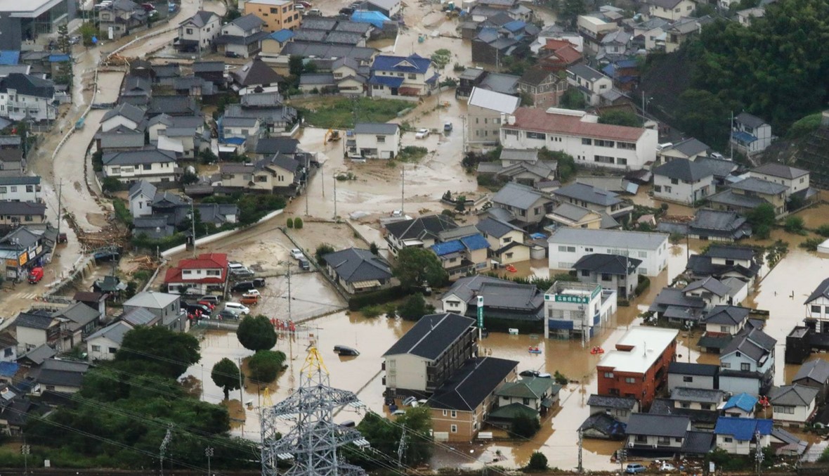 ارتفاع حصيلة الفيضانات في اليابان إلى 30 قتيلاً