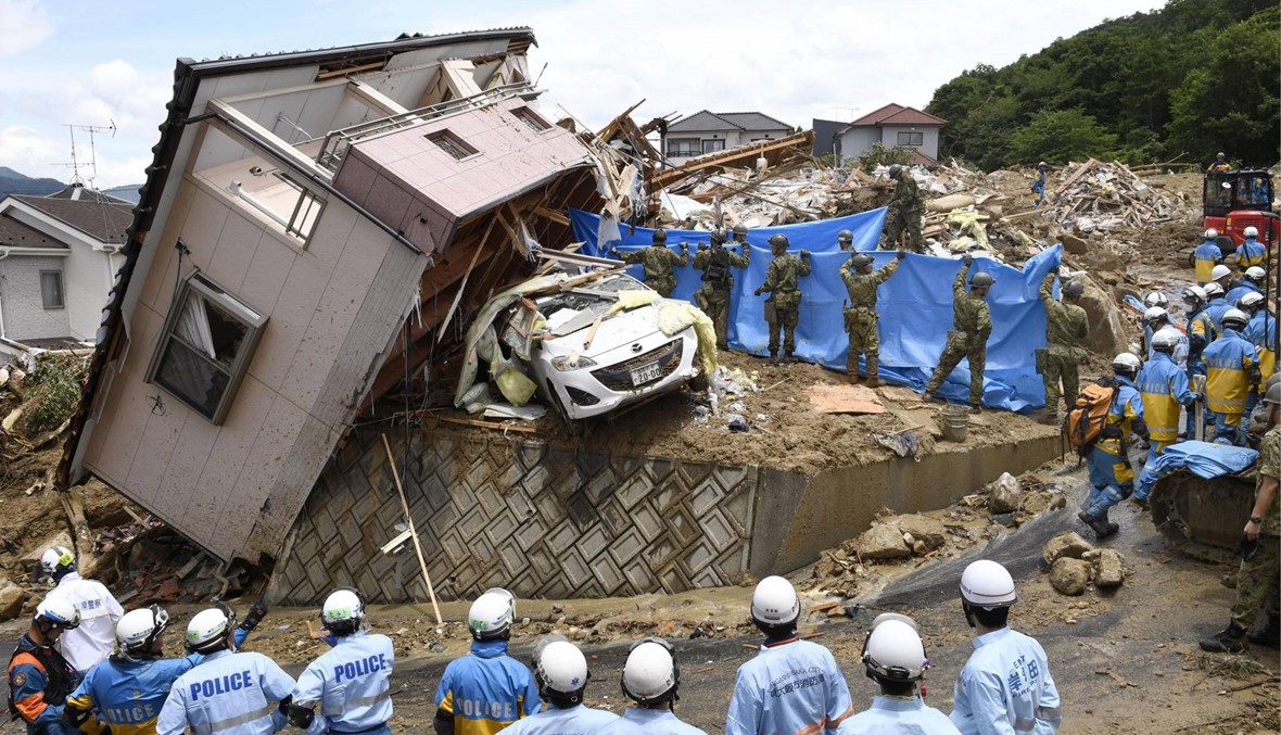 حصيلة ضحايا الأمطار الغزيرة في اليابان ترتفع إلى 100 قتيل