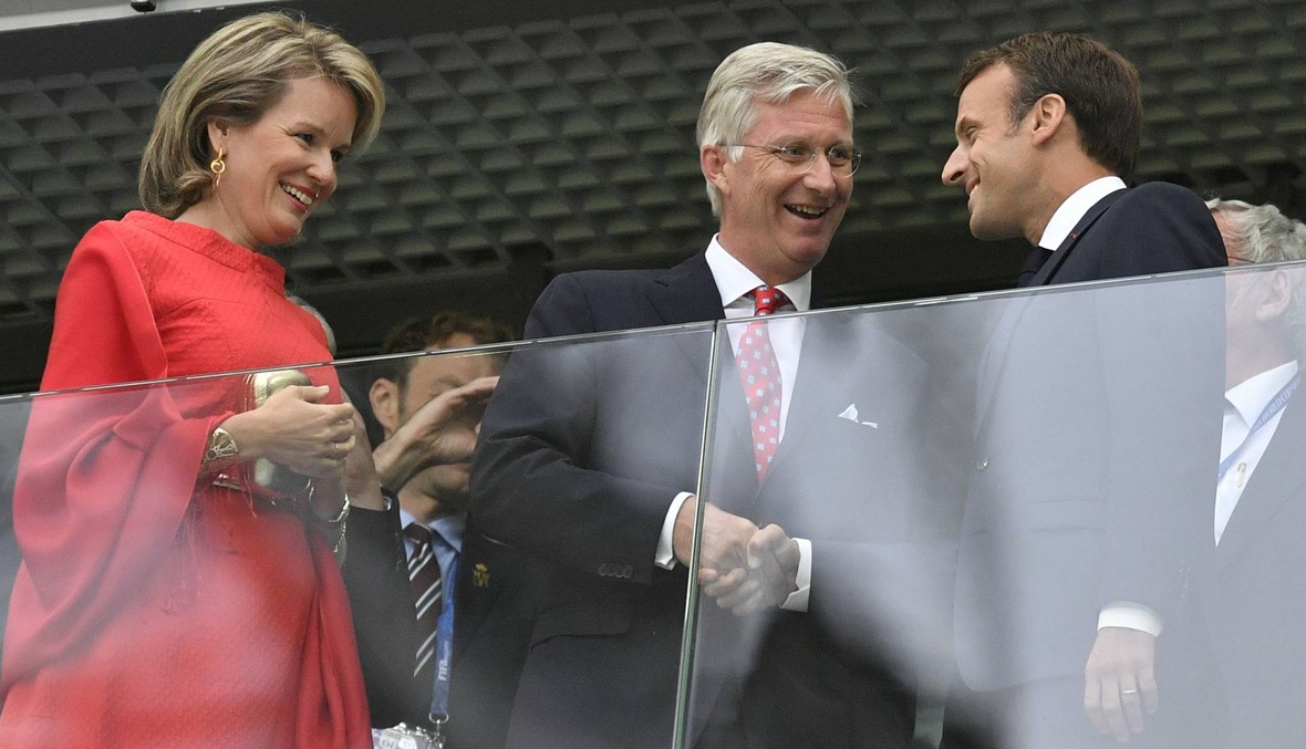 حضور ملكي ورئاسي في مباراة بلجيكا- فرنسا