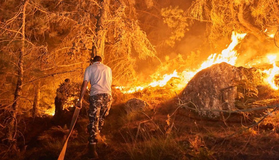 حريق غابات الوادي الغميق في القبيات نار تحت الرماد عمليات المكافحة براً وجواً والرياح تهدد باستعارها مجدداً