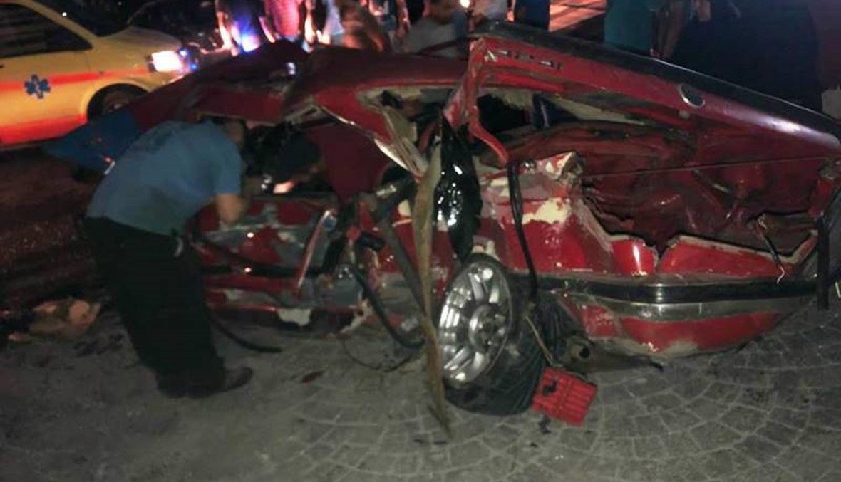 قتيل و6 جرحى في حادث سير على طريق الضنية طرابلس