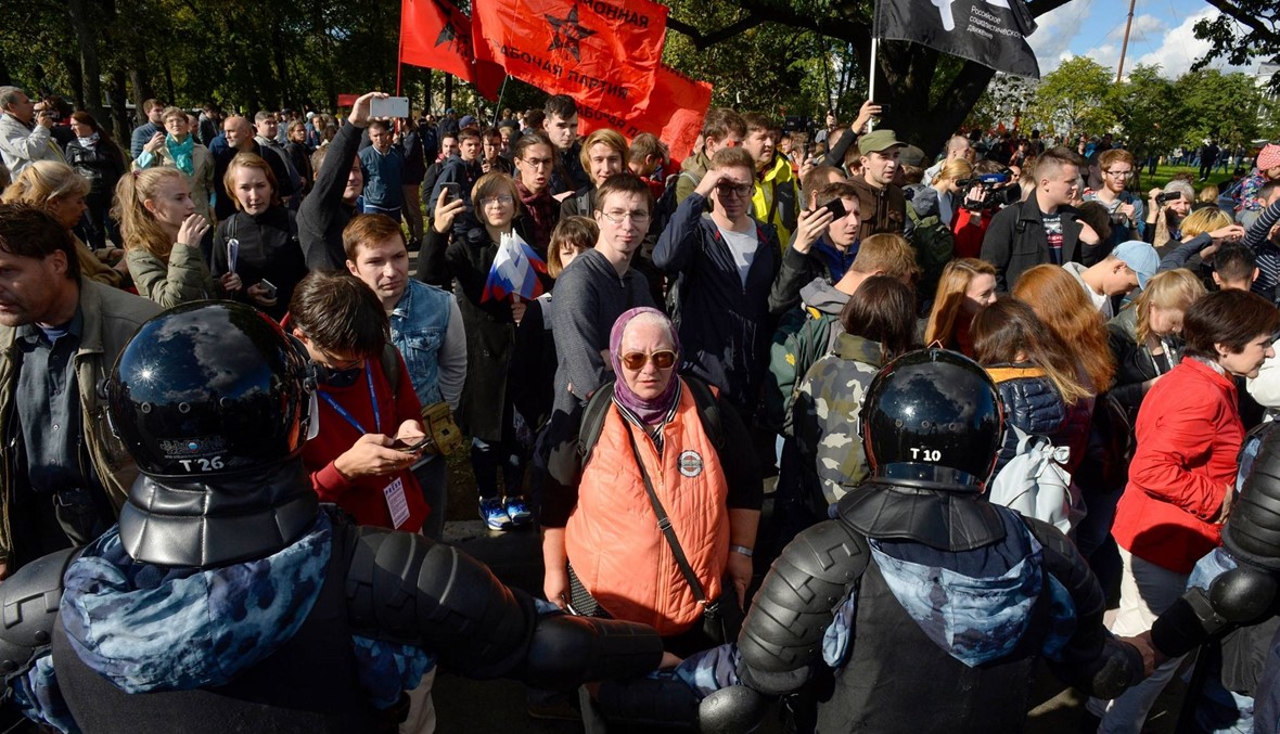 المئات يتظاهرون في سانت بطرسبورغ ضد اصلاح نظام التقاعد