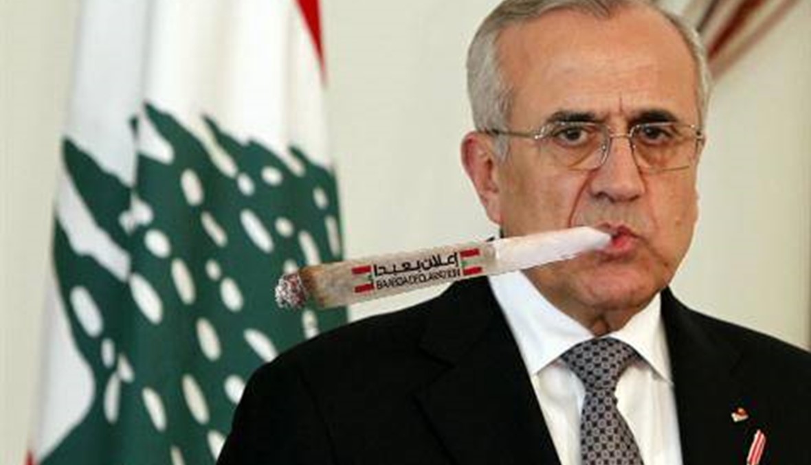 الرئيس اللبناني السابق ميشال سليمان يتغزل "بالحشيشة"
