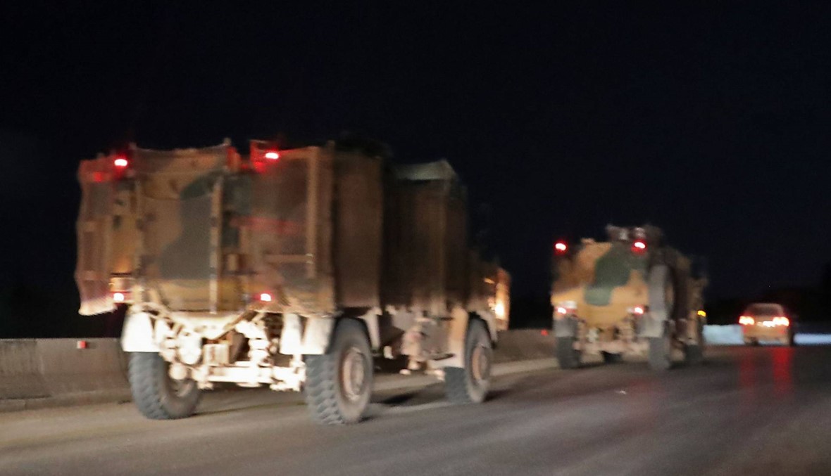 دخول رتل تركي ليلاً الى محافظة ادلب في شمال غرب سوريا