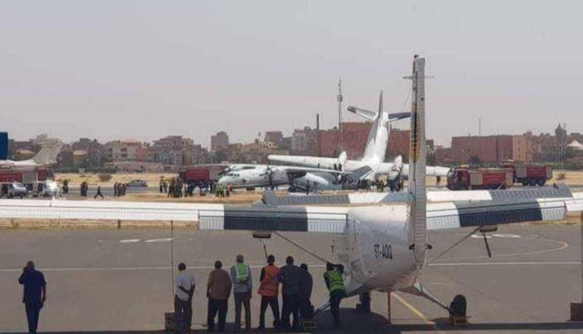 تصادم بين طائرتين عسكريتين في مطار الخرطوم: إصابة ثمانية