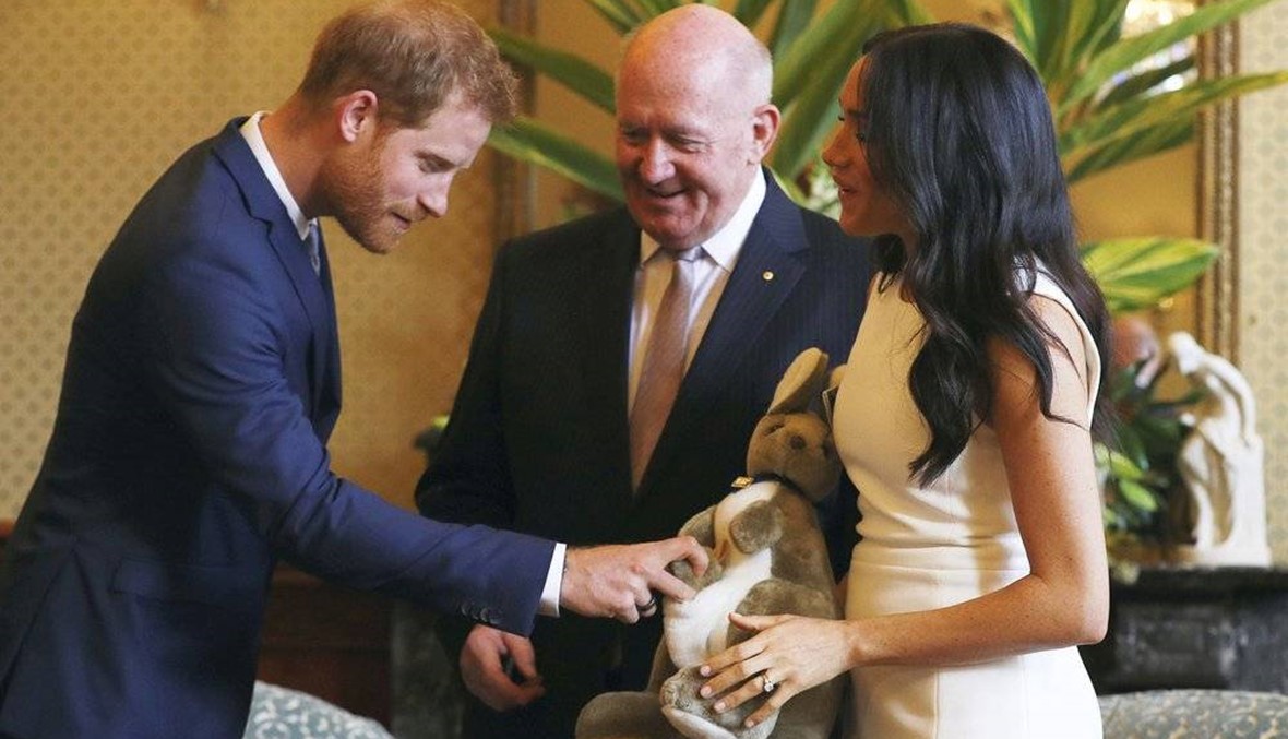 Prince Harry and Meghan start Aussie tour with baby gifts