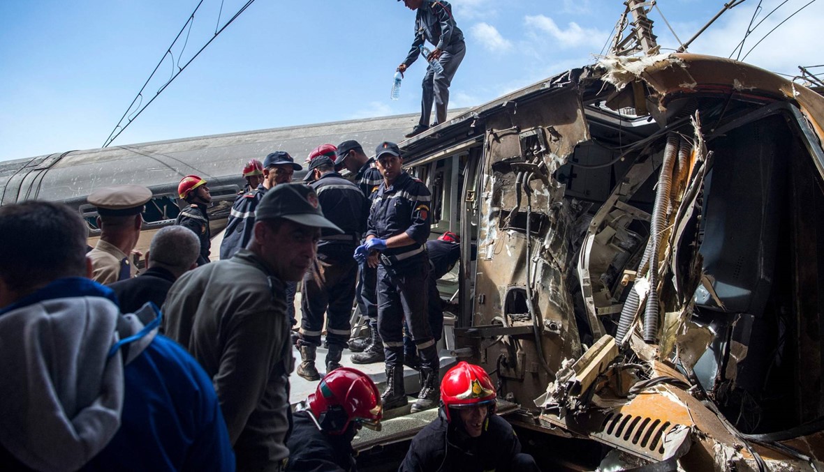 خروج قطار عن سكته في المغرب يخلف 6 قتلى و86 جريحا في حصيلة أولية