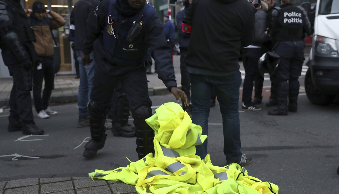 400 من محتجي "السترات الصفراء" في بلجيكا واعتقال نحو مئة