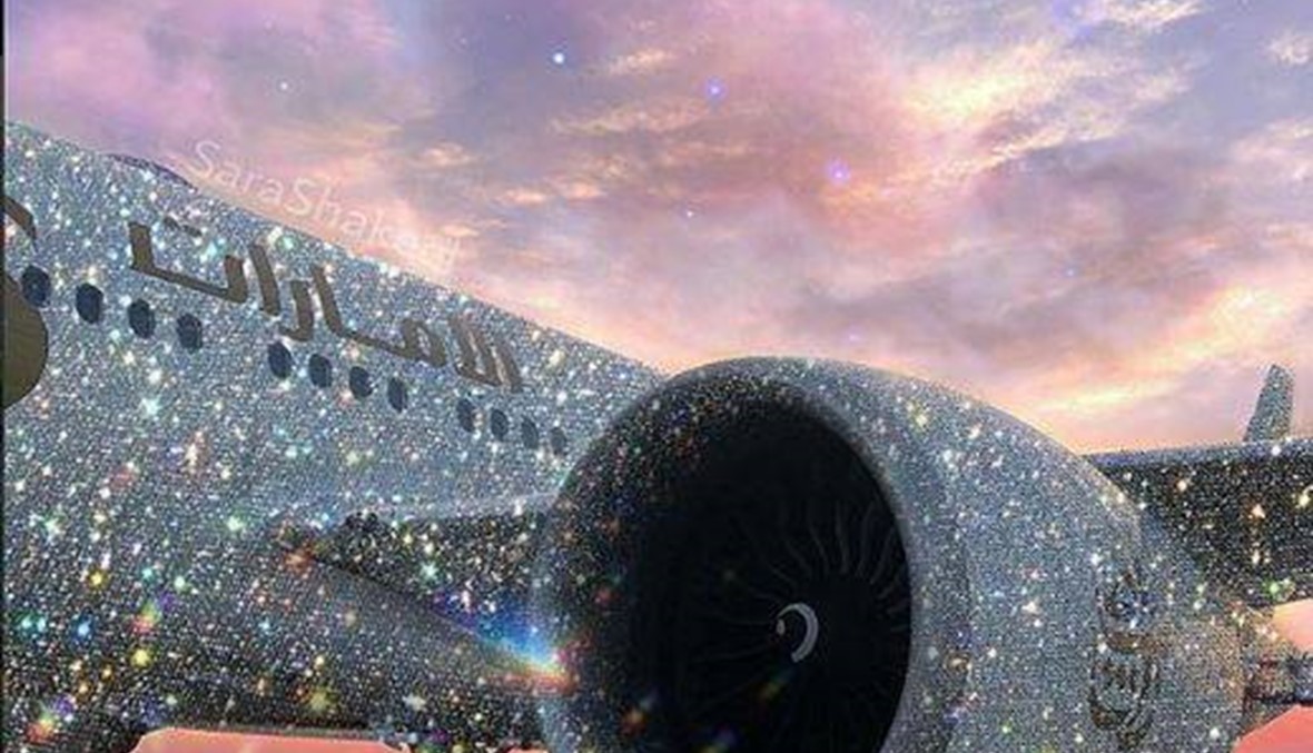 حقيقة طائرة شركة "طيران الإمارات" المغطاة بالألماس والأحجار الكريمة