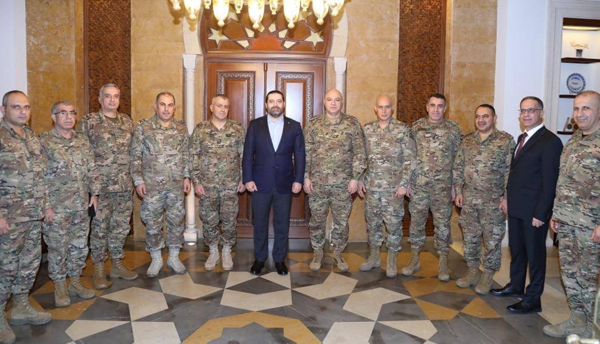 الحريري استقبل قائد الجيش مع وفد للتهنئة بالعام الجديد