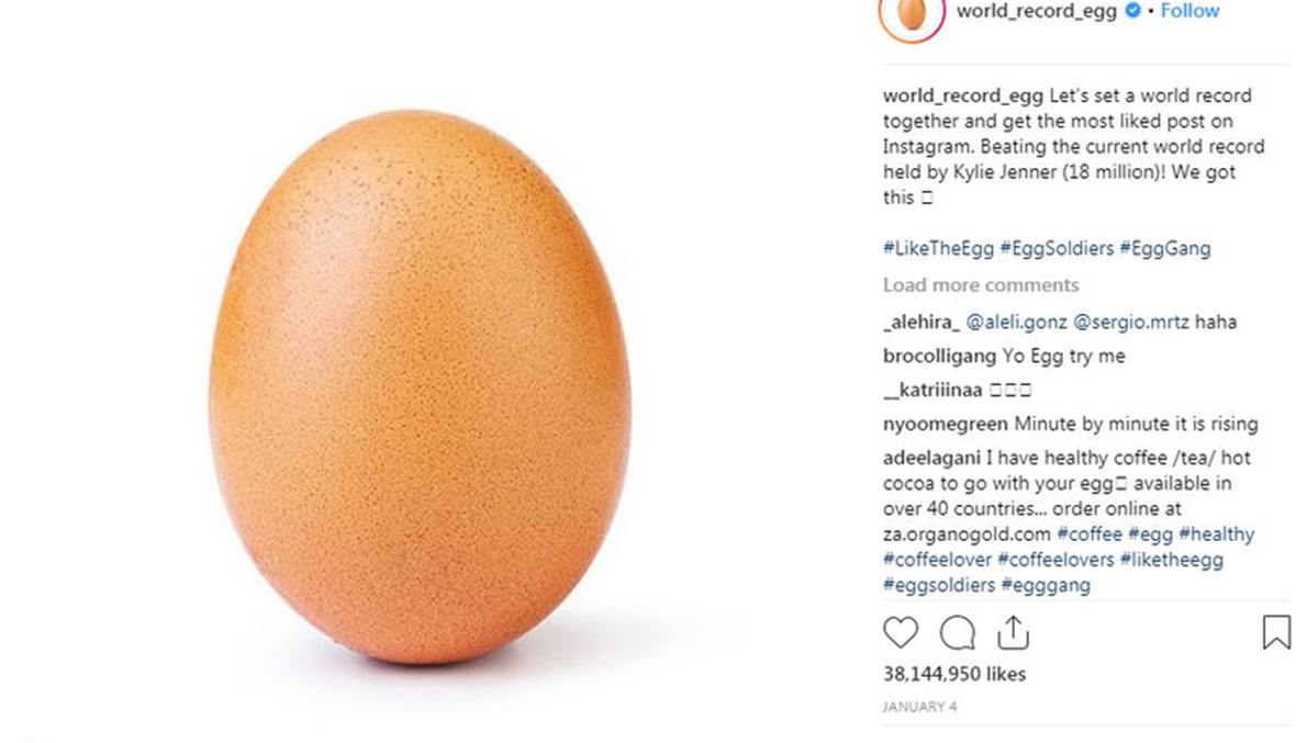 صورة البيضة تسبب تفاعلاً كبيراً على مواقع التواصل الاجتماعي وعدد الإعجاب يتخطّى الـ41 مليوناً