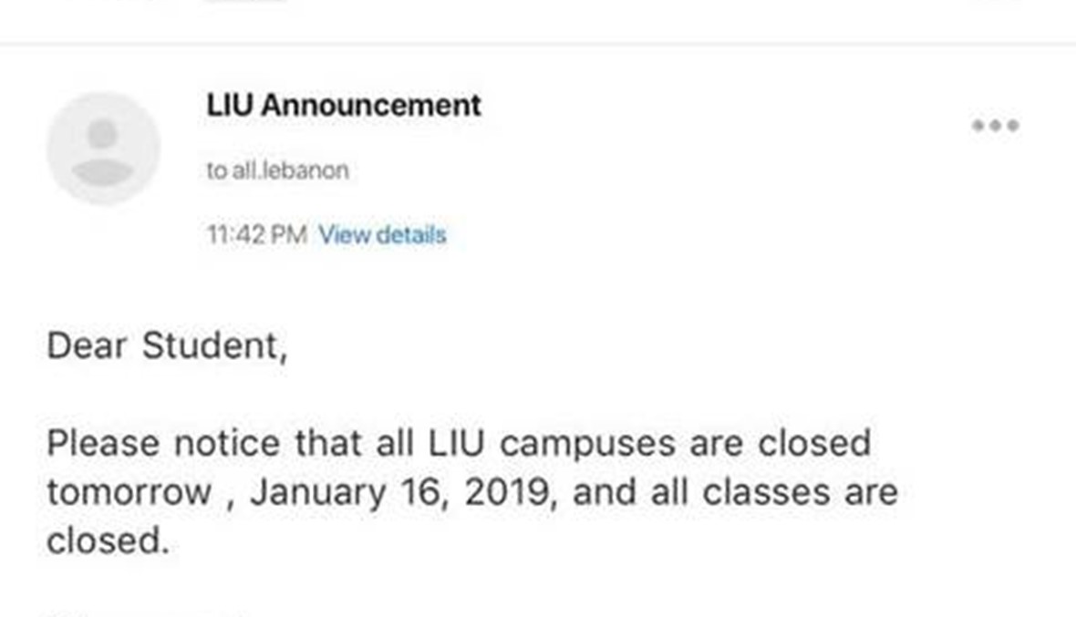 "يا فرحة ما تمّت"... اختراق جامعة LIU وإعطاء التلاميذ عطلة!