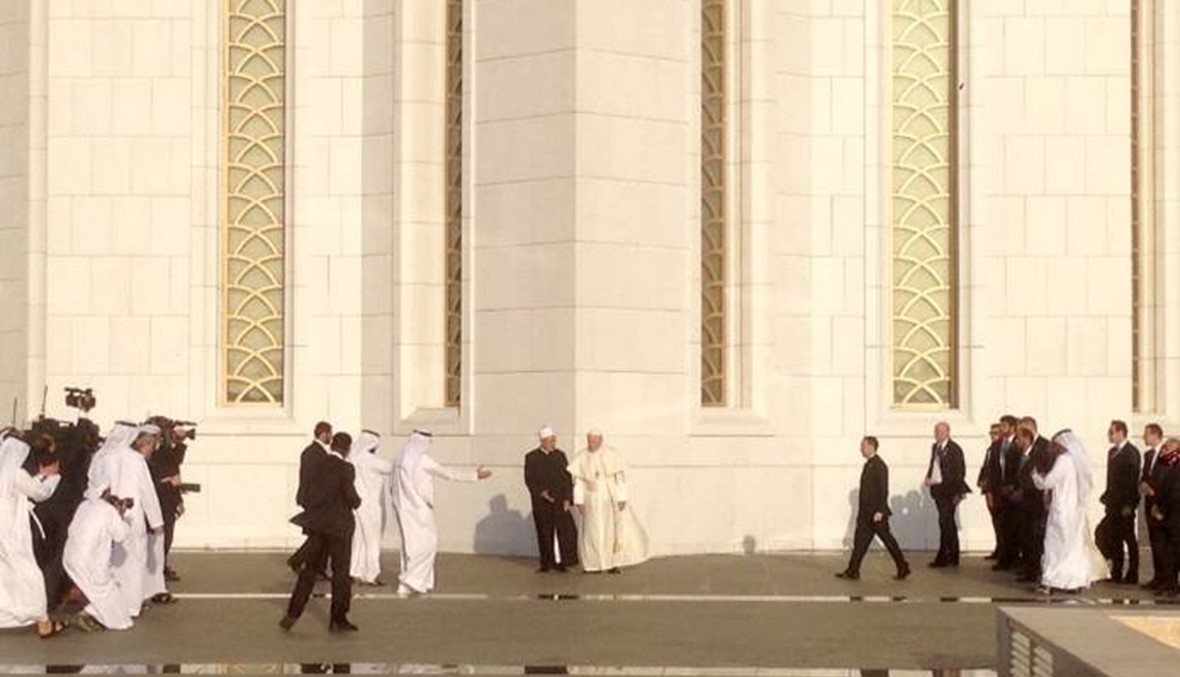 البابا فرنسيس يزور جامع الشيخ زايد في أبو ظبي (فيديو)