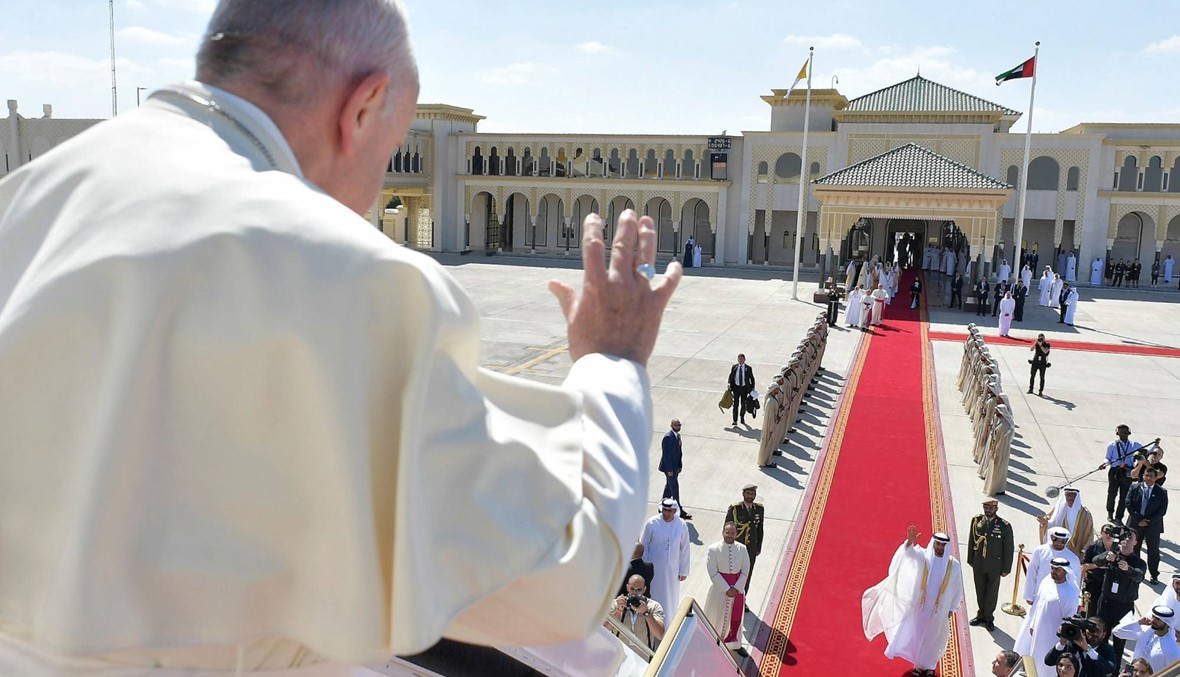 البابا فرنسيس غادر الإمارات بعد زيارة تاريخية