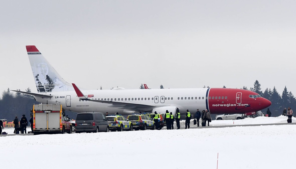 تهديد بوجود قنبلة... الطائرة النروجيّة عادت إلى ستوكهولم