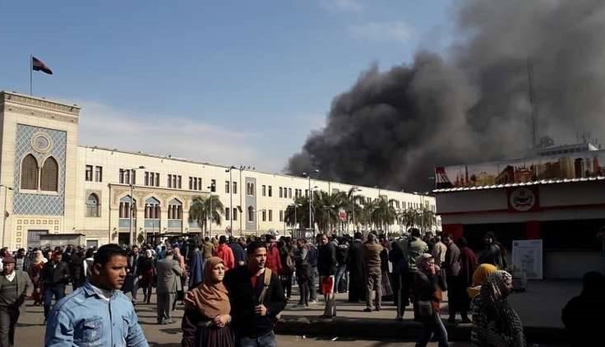 قتلى وجرحى في حريق هائل بمحطة القطارات الرئيسية في القاهرة