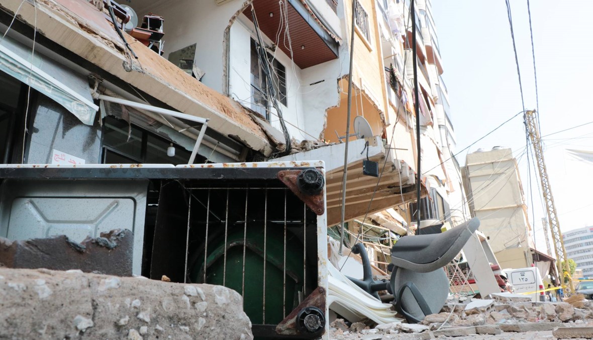 انهيار جزء من مبنى في سن الفيل - النبعة وهلع وسط الأهالي (صور - فيديو)