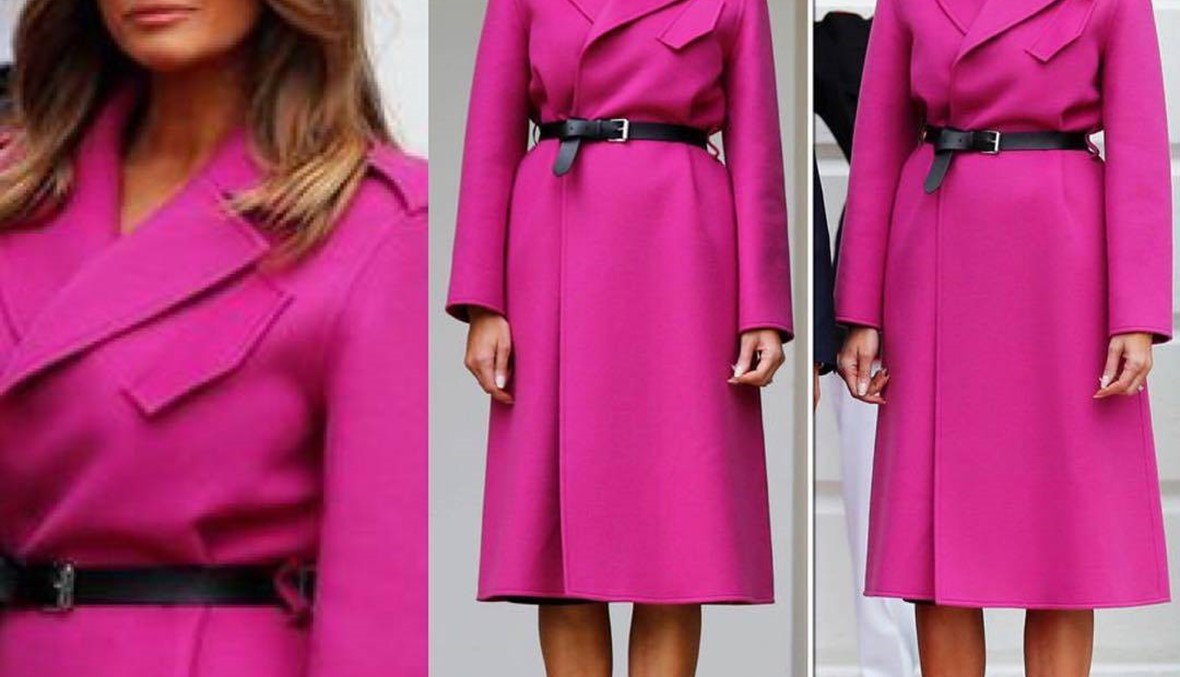 ميلانيا ترامب مثيرة بمعطفها الفلاشي...  إطلالة ملونة مرة أخرى