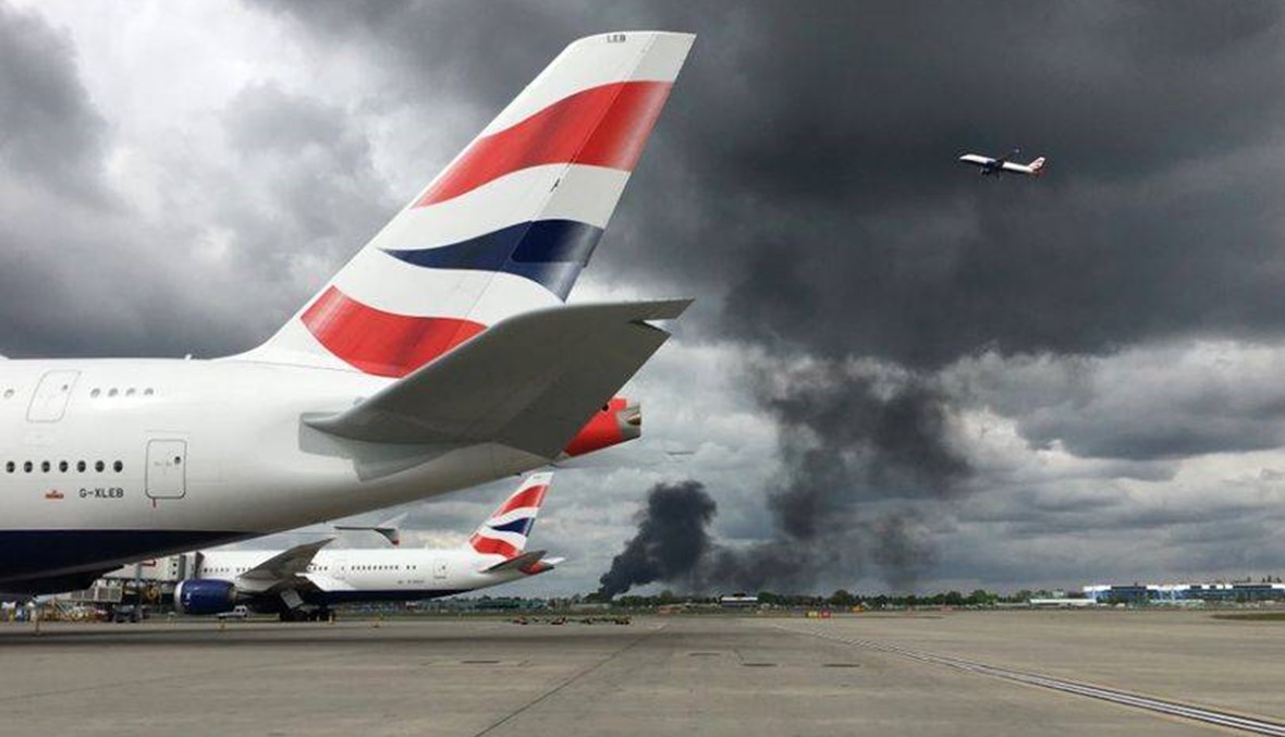 انفجار داخل مستودع بالقرب من مطار هيثرو بالعاصمة البريطانية لندن