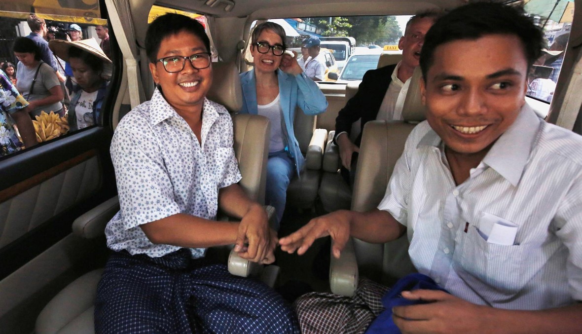 بورما تعفو عن صحافيي "رويترز" وتطلق سراحهما