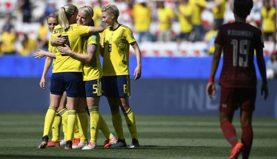 السويد تقسو على تايلاند في مونديال السيدات