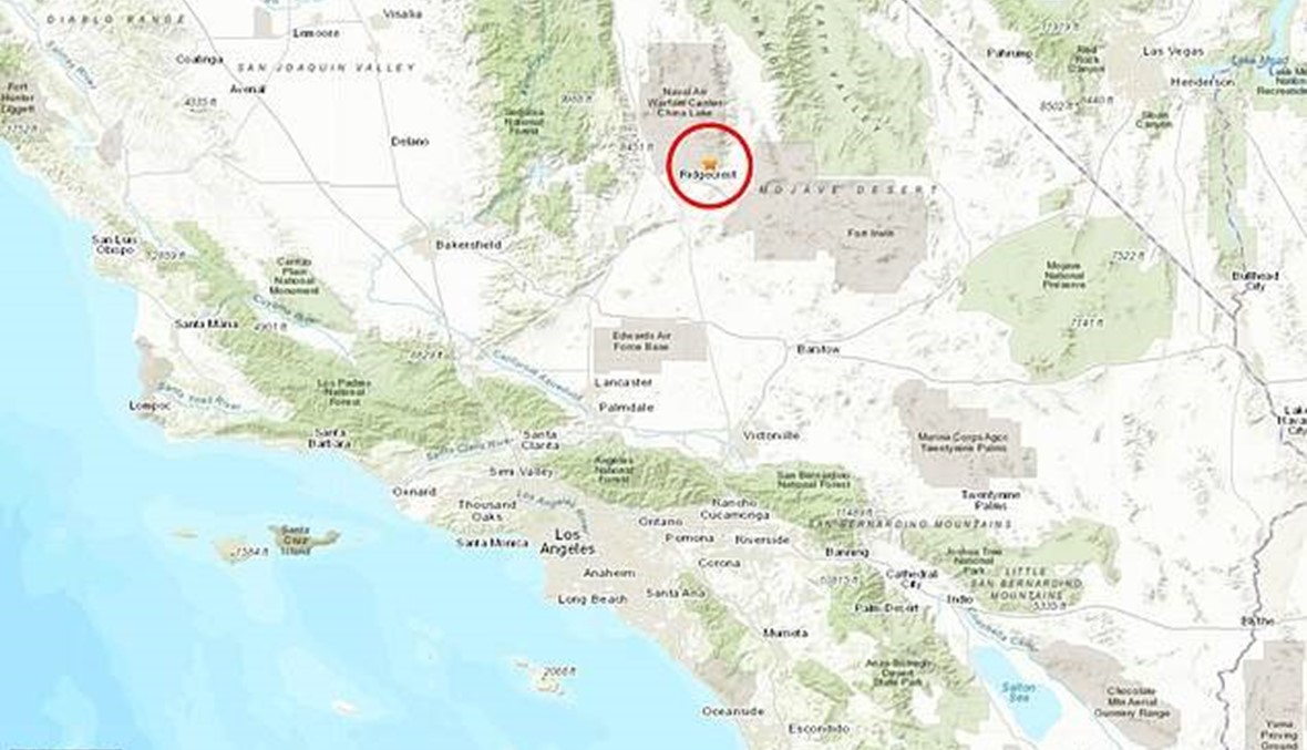 زلزال بقوة 6,4 درجات يضرب كاليفورنيا