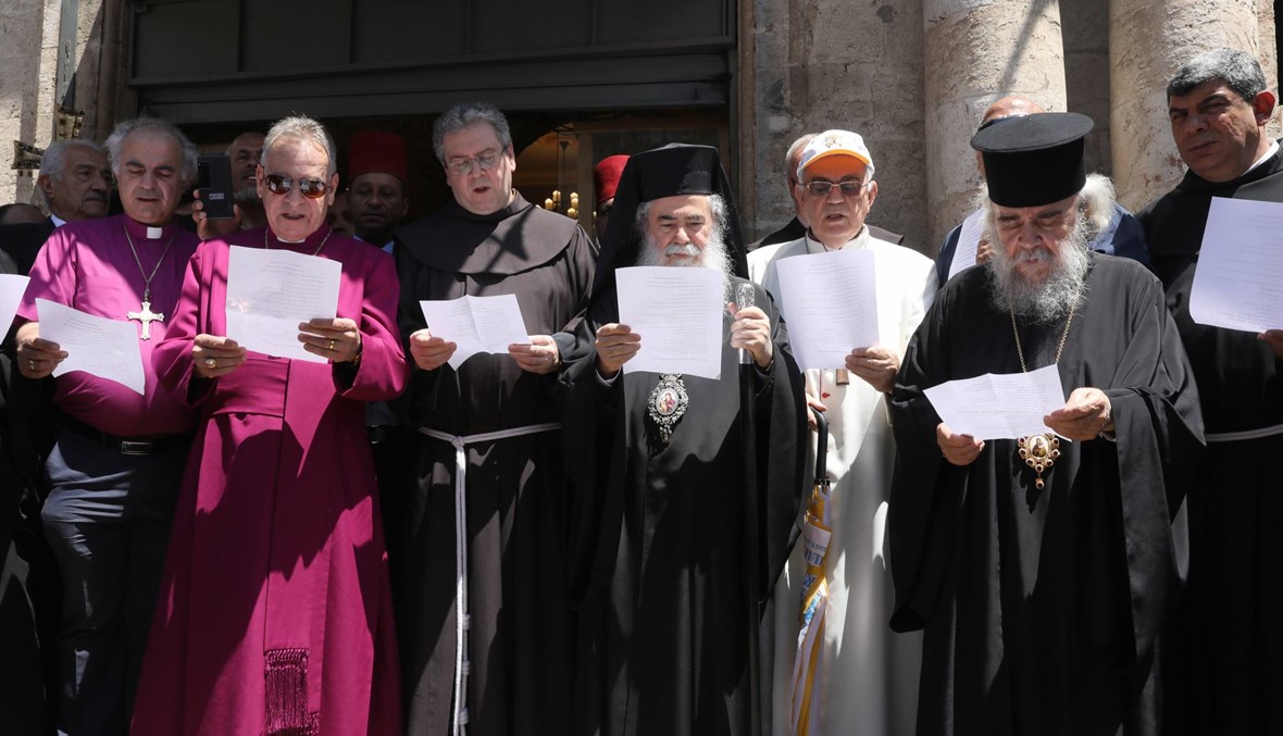 احتجاج أمام أملاك للكنيسة الارثوذكسيّة في القدس: جمعيّة استيطانيّة "استحوذت عليها"