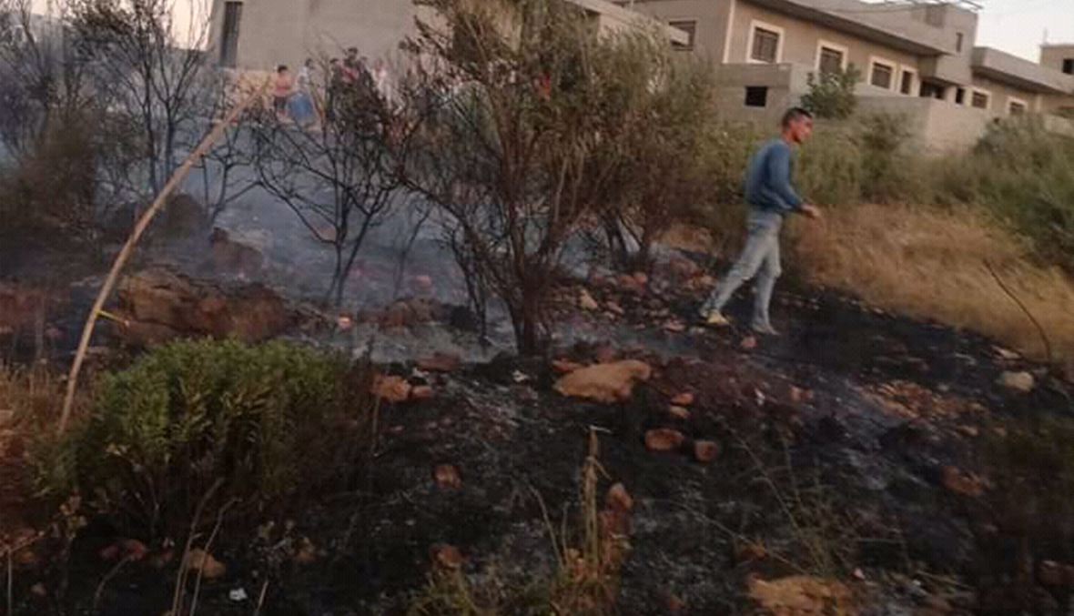 الدفاع المدني أخمد حريق في الرامة عكار