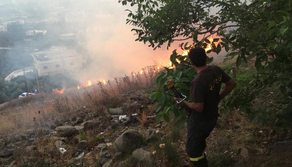 حريق في خراج بلدة القنبر العكارية التهم أشجاراً مثمرة