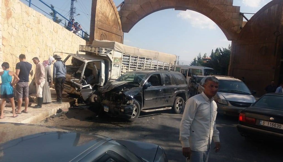 حادث سير مروّع عند مدخل بلدة شمسطار (فيديو)
