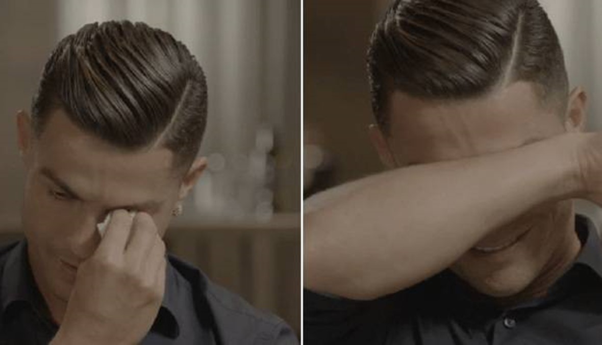 بالفيديو: رونالدو يدخل في نوبة بكاء على الهواء مباشرةً