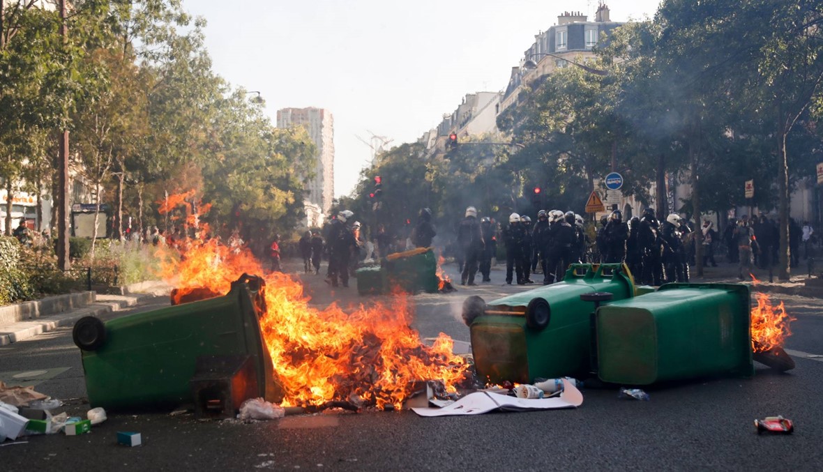 تظاهرات في العاصمة الفرنسية (أ ف ب)