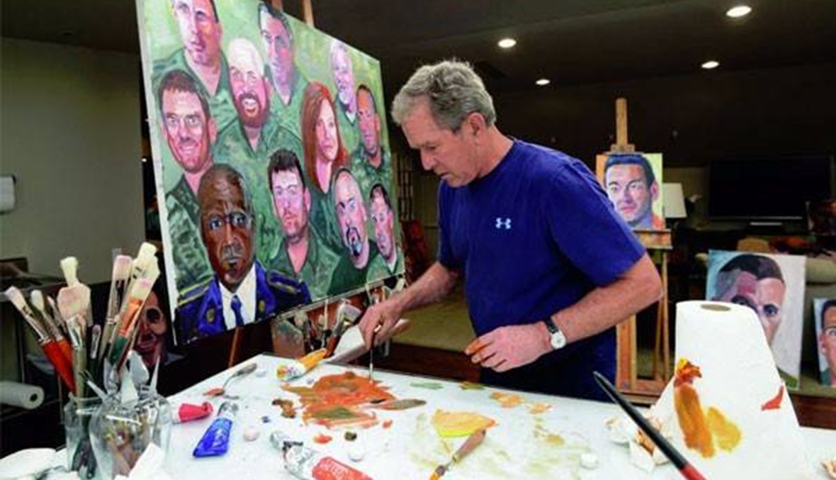 جورج بوش يعرض 66 لوحة رسمها بنفسه لضحايا حروبه!