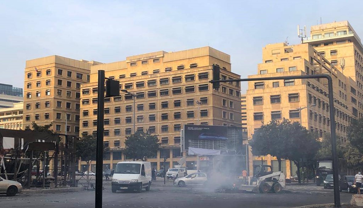 المشهد الصباحي في وسط بيروت... دخان في الأجواء وطرق شبه منكوبة (فيديو وصور)