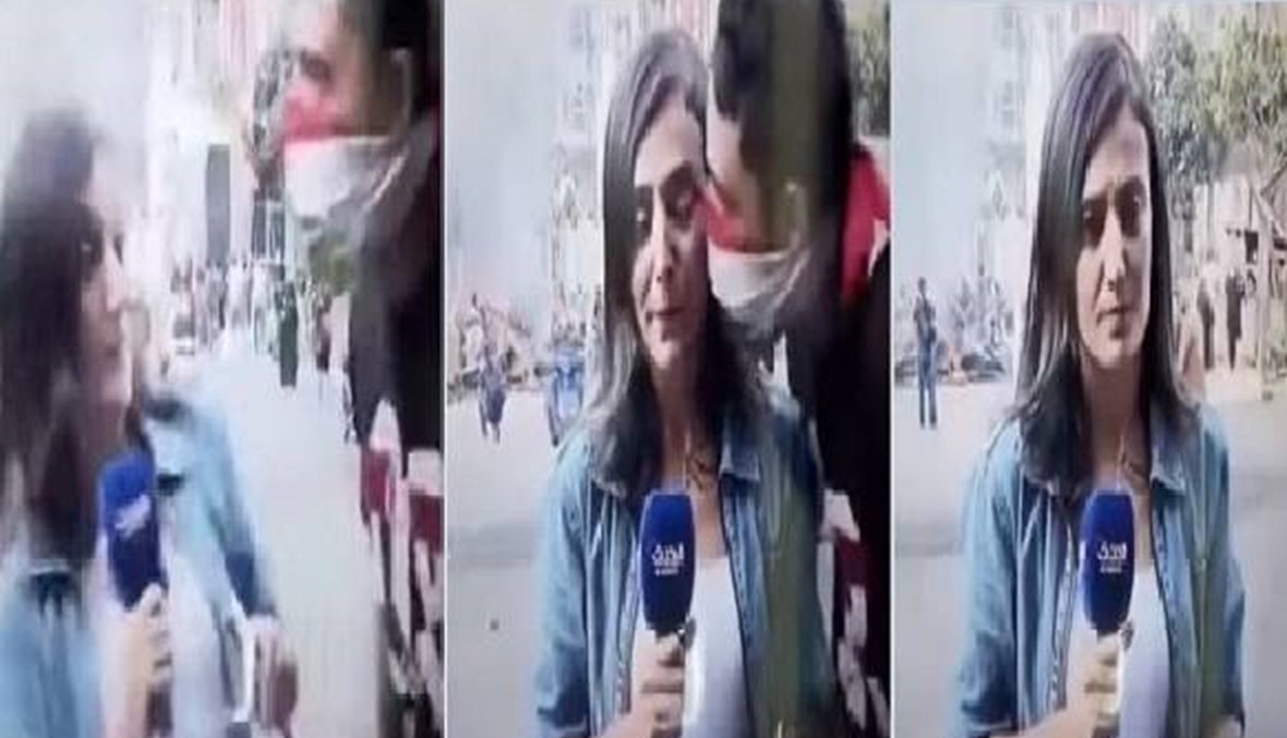 بالفيديو: متظاهرون يتحرشون بمراسلة تلفزيونية على الهواء مباشرة!