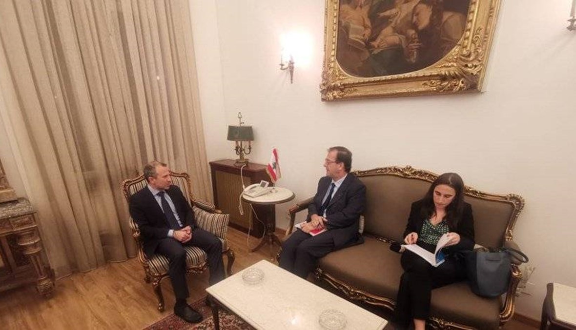 باسيل عرض التطورات مع سفير فرنسا: اجتماع لدعم لبنان