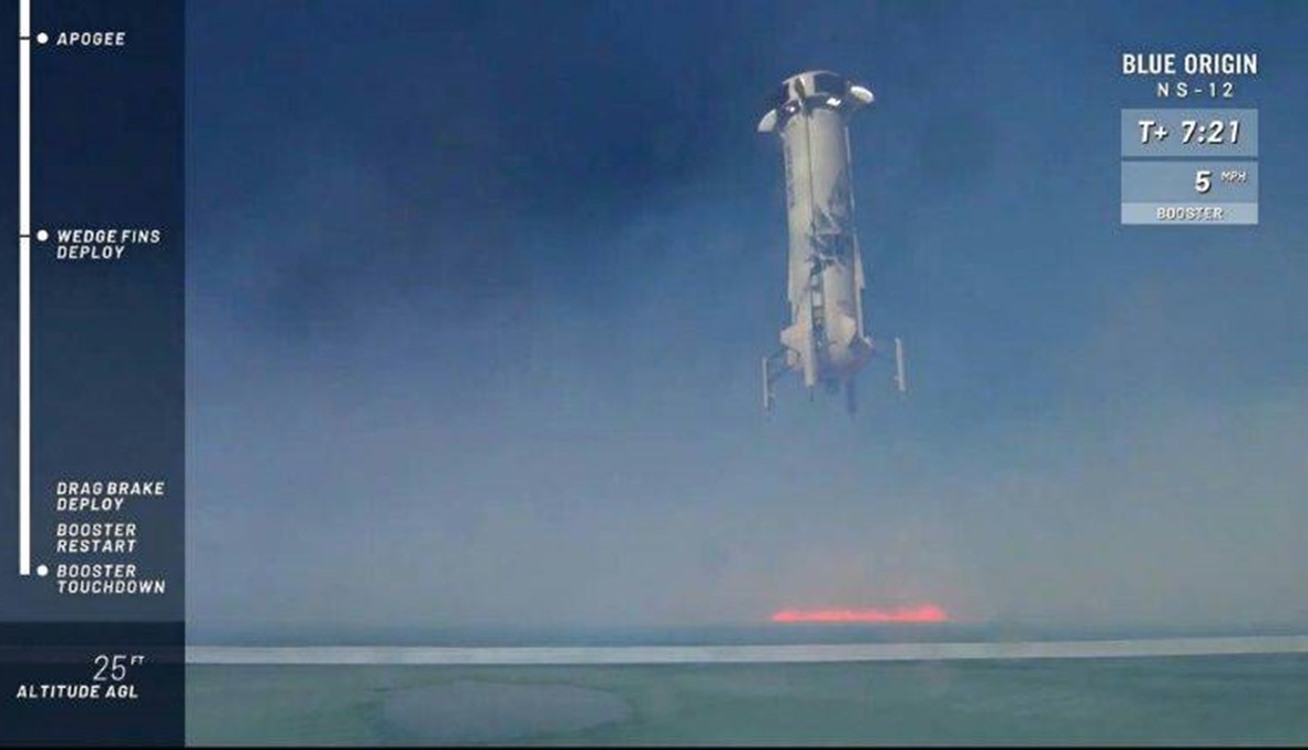 تجربة جديدة لصاروخ "بلو أوريجين" المعدّ لنقل سياح إلى الفضاء