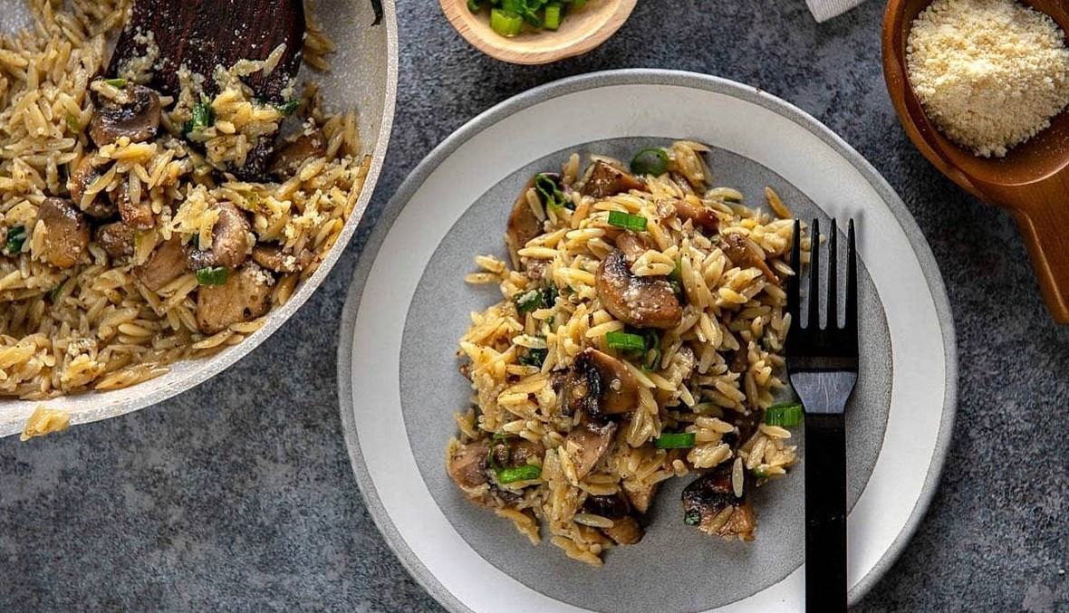 الفطر مكوّن أساسي... إليكم طريقة تحضير  باستا الأورزو!