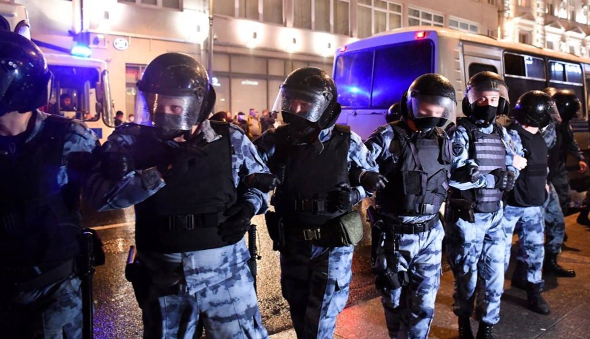 قوات الأمن الروسية تعتقل أكثر من مئة شخص في ختام تظاهرة للمعارضة