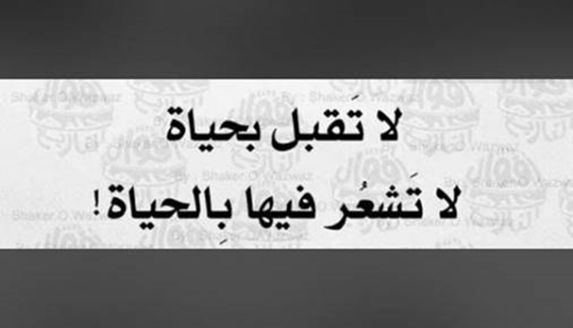 "لا تقبل بحياة لا تشعر فيها بالحياة"... عبارة نشرها حبيب قبل أن ينتحر برصاصة