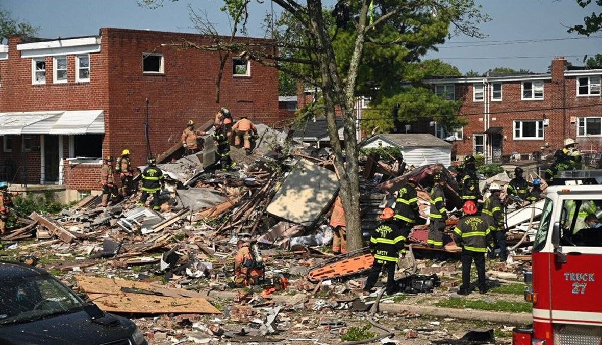 انفجار قوي يدمّر منازل في حي بمدينة بالتيمور الأميركيّة