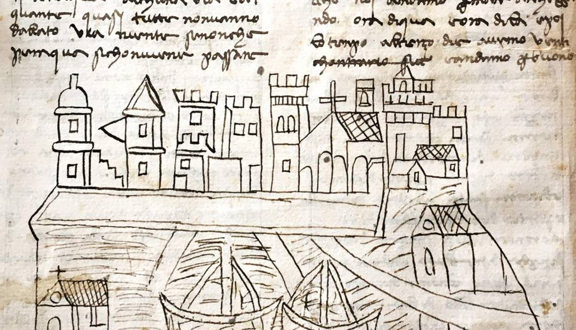 اكتشاف رسم للبندقية من القرن الرابع عشر... رحلة حاج إيطالي إلى القدس