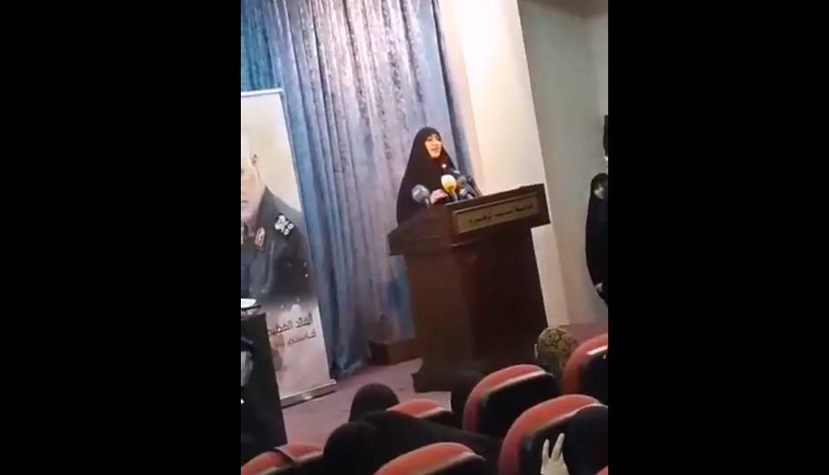 ابنة سليماني في بيروت... خاطبت الحضور باللهجة اللبنانية (فيديو)